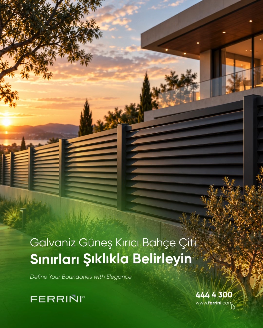 🏡 Sınırları Şıklıkla Belirleyin! Modern tasarımı ve dayanıklı yapısıyla galvaniz güneş kırıcı bahçe çitleri, dış