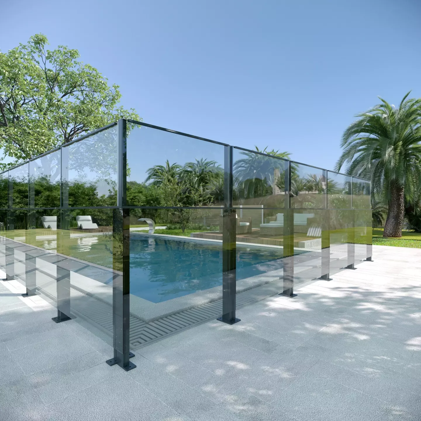La clôture transparente pour piscines