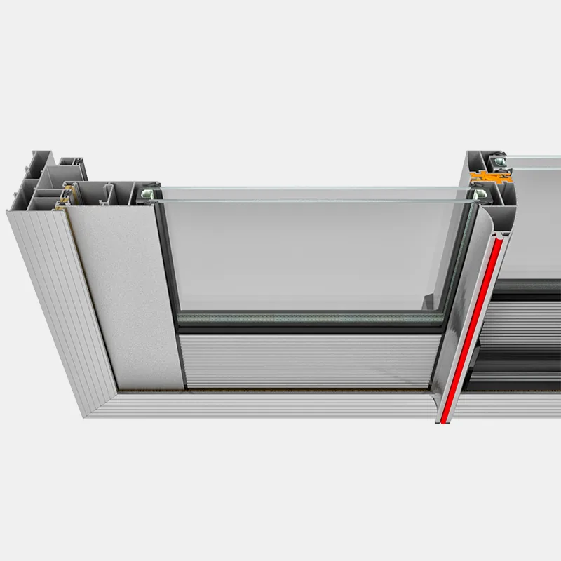 LR-2100 — раздвижная система без терморазрыва, вид 2