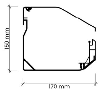 Короб screen-системы 170 × 150 мм